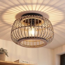 LindbyplafondlampBominio40cmrotanhoutE27
