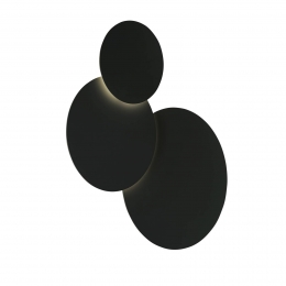 HELLLEDwandlampTildarond3-lampszwart