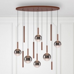 PaulNeuhausLEDhanglampBowl120cmbruingrijs