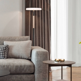 TrioLightingLEDvloerlampCelestewitbruin160cmglasmetaalTouchdim