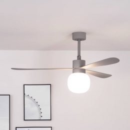 FAROBARCELONAPlafondventilatorAmeliaBallLEDlampgrijs