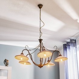 ONLIHanglampRosina5-lampslichtrozebrons