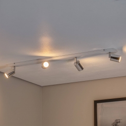 HELAMPlafondlampTuneIIwitchroommetaal4-lampslangwerpig