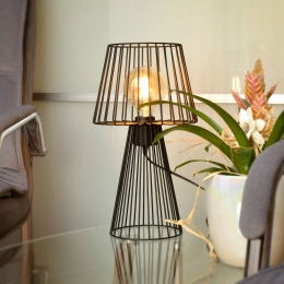 HELAMTorriMixtafellampzwartmetaal41cmE27