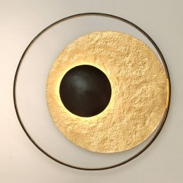 HollnderWandlampSatellietingoud-bruin90cm