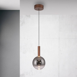 PaulNeuhausLEDhanglampBowl20cmbruingrijs