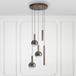 PaulNeuhausLEDhanglampBowl54cmbruingrijs