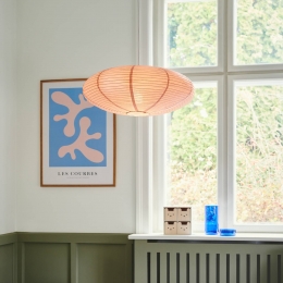 NordluxVillo60papierenkap60cmhoogte25cmros