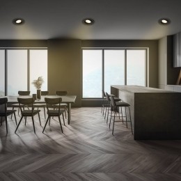 BrilonerDesiinbouwlampzwart9cmaanuit3000K