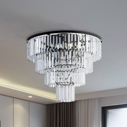 NowodvorskiLightingPlafondlampCristaltransparantzwart71cm