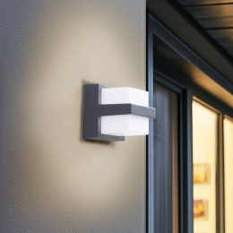 LindbySmartLEDbuitenwandlampFyrahoekigCCTRGBTuya