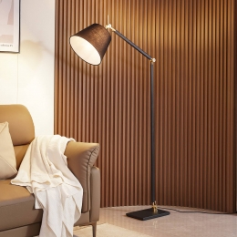 VloerlampLucandeMarvainezwartgoudkleurigverstelbaar