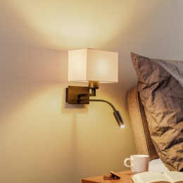 EulunaWandlampHarryhoekigzwartzwartbeige