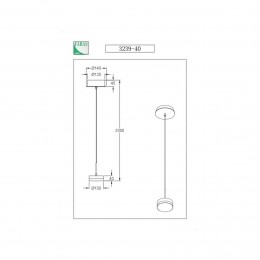 FabasLuceHanglampDunkaluminium1-lamp3000Kmetaal