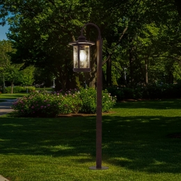 LindbytuinpadverlichtingZaynroestkleurigglashoogte109cmIP65