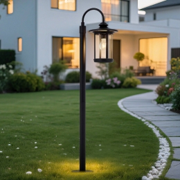 LindbytuinpadverlichtingZaynzwartglashoogte109cmIP65