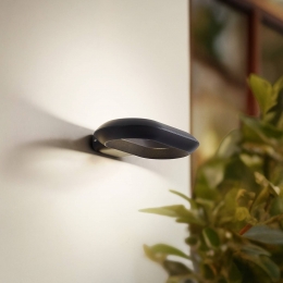LucandeLEDbuitenwandlampLOOPzwartIP44metaal