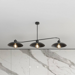 EMIBIGLIGHTINGFosterplafondlamp3-lamps113cmzwartmetaal