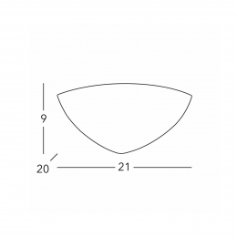 austroluxKolarzBisquittewandlampwitbreedte21cmgips