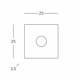 austroluxKolarzVierkanteplafondlampwitlengte25cmmetaal