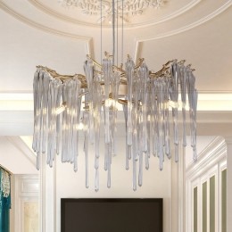 SearchlightHanglampHeritage50cmgoudkleurighelderglas