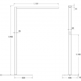 BRUMBERGLEDvloerlampBevonmicroprismadirectindirect