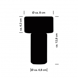 HELLTiny-BLEDtafellampzwarthoogte13cmIP54USB