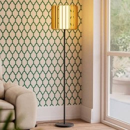 ForlightvloerlampVivalichtbruinhoutmetaalhoogte160cm