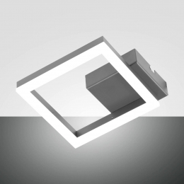 FabasLuceLEDwandlampBardgoudkleurig17x17cmmetaaldimbaar