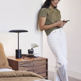 BeaconLightingBeaconLEDtafellampSmithzwartmetaalUSB-poort