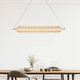 SearchlightCapsuleLEDhanglamplangmessingkleurigijzeracryl