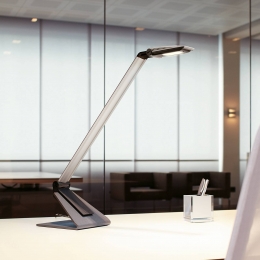 LEDbureaulampMAULsolariszilverhoogte64cm