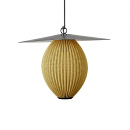GubiSatellitebuitenhanglamp45x27cmzwartmosterdgoud