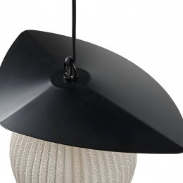 GubiSatellitebuitenhanglamp57x36cmzwartcrmewit
