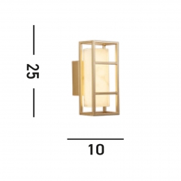 SearchlightMirageLEDwandlamphoogte25cmgoudstaalIP44