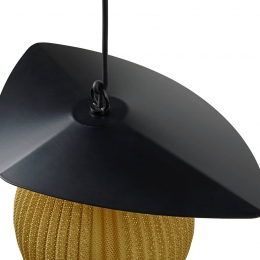 GubiSatellitebuitenhanglamp57x36cmzwartmosterdgoud
