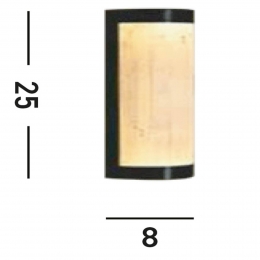 SearchlightLEDwandlampNilehoogte25cmzwartstaalIP44