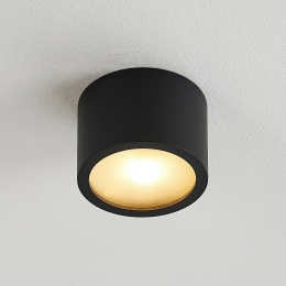 ArcchiodownlightNievaG9zwartrond10cmmetaal