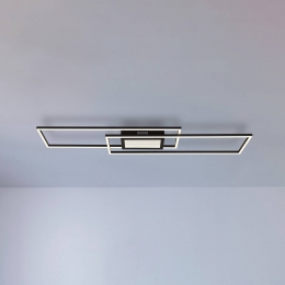 GloboSaundersLEDplafondlamplengte96cmzwart3D-effect