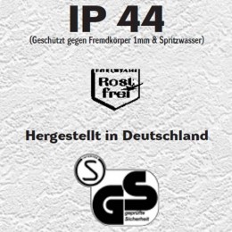 CMDBuitenwandlampvierkantroestvrijstaal35cmhoogE27IP44