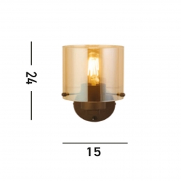 SearchlightWandlampZwedenmokkaamber1-lampstaalglas