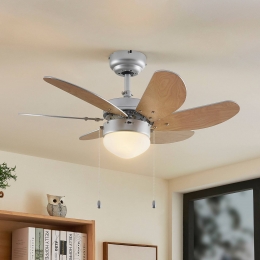 LindbyplafondventilatormetverlichtingMinjazilverstil78cm