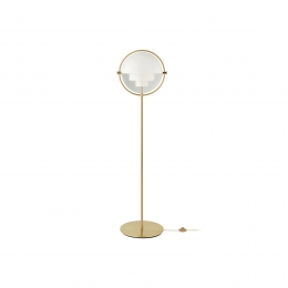 GubiLitevloerlamphoogte148cmmessingwit