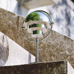 GubiMulti-Liteoplaadbaretafellamphoogte30cmchroomchroom