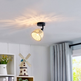 LindbyYoustinplafondspot125cmbamboeE14