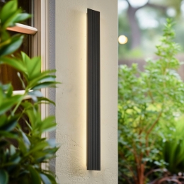 LucandeLEDbuitenwandlampMelirahoogte100cmantraciet