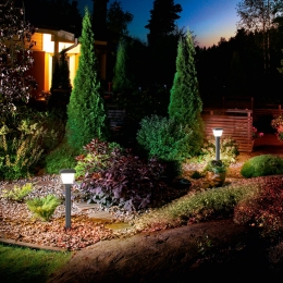 FabasLuceTuinpadverlichtingLena60cmdonkergrijsmetaalE27IP65