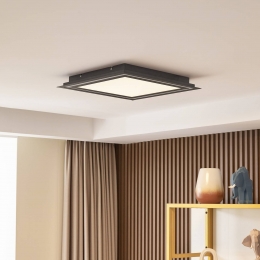 LucandeLEDplafondlampLeicyzwart44cmRGBCCT