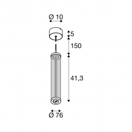 SLVLEDhanglampQuimeramessingkleurig8cmCCT