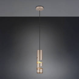 TrioLightingStreamhanglampbruin8cmmetaalGU10